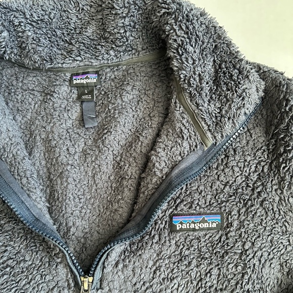 Patagonia Women's Smolder Blue Fleece Los Gatos Quarter ¼ Zip Pullover Large - Picture 9 of 12